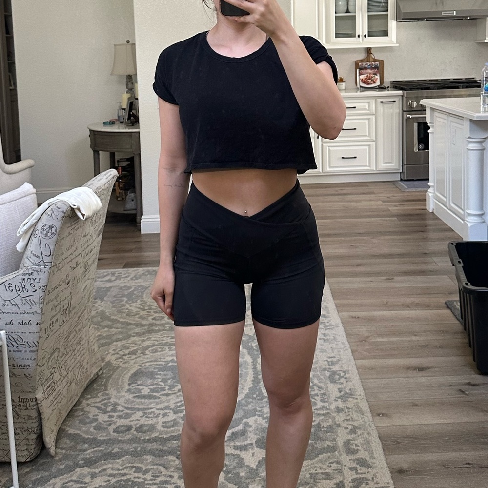 Black crop top